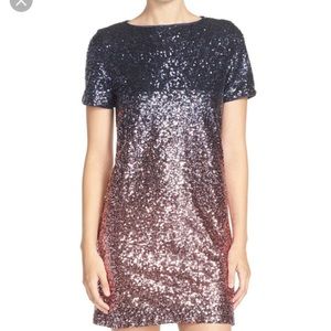 NWOT Maia ombré sequin shift dress